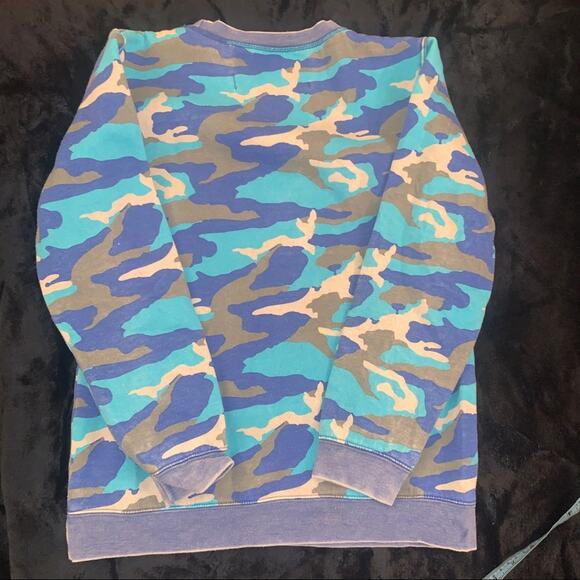 KINGS OF COLE TURQUOISE CAMOUFLAGE CAMO SWEATSHIRT - Picture 2 of 10
